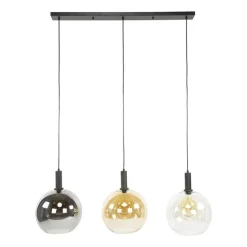Kalfort Hanglampen|Glazen Hanglamp|Tessio 3-lichts Hanglamp Multikleur glas