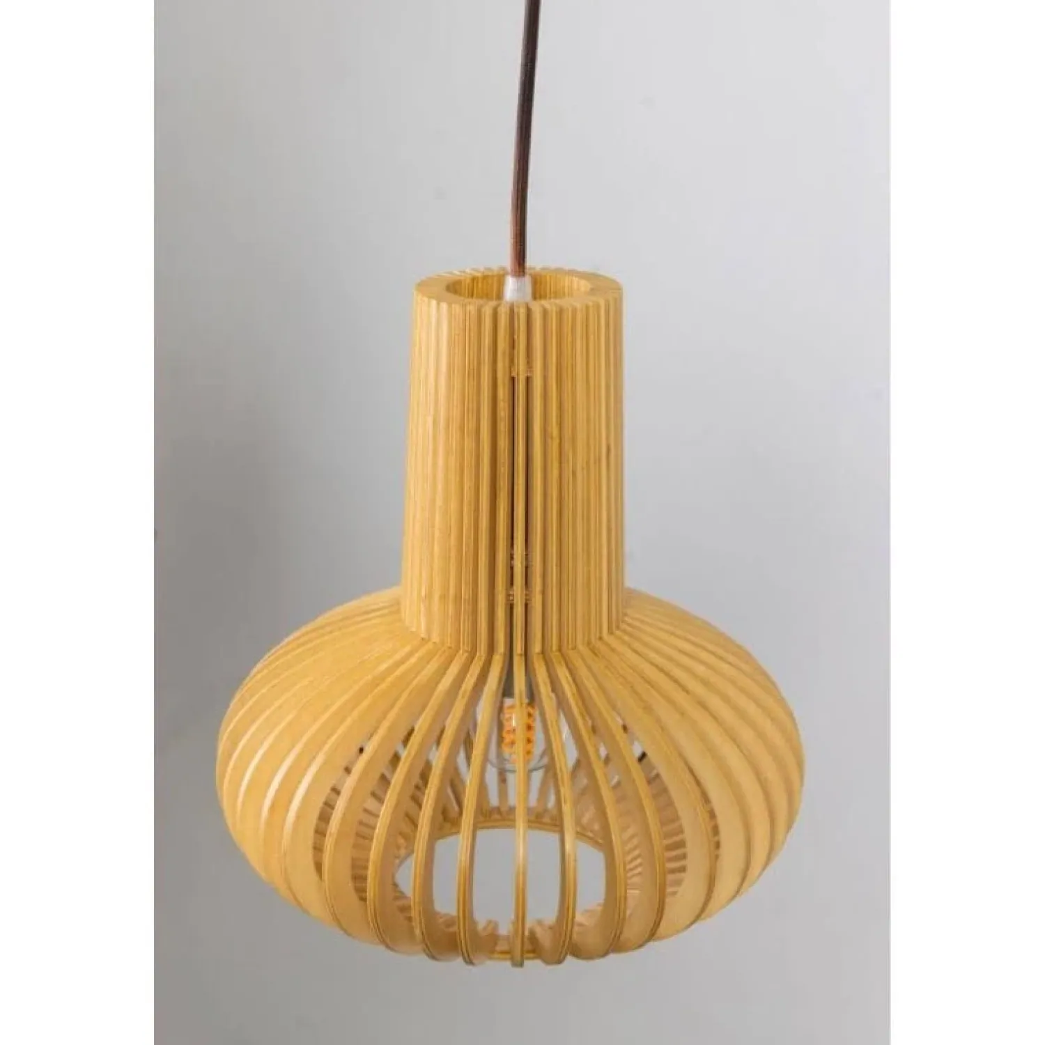 Trading Lighting Hanglampen|Tess 1-lichts Hanglamp hout bol
