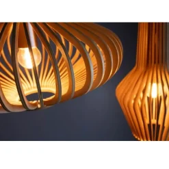 Trading Lighting Hanglampen|Tess 1-lichts Hanglamp hout langwerpig