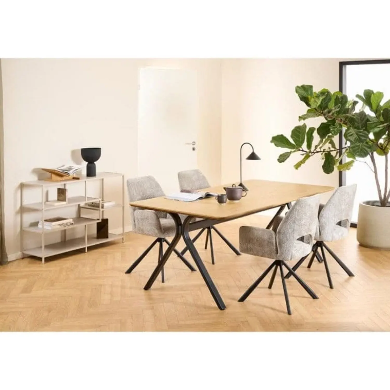 Nordhavn Eetkamerstoelen|Thalden Eetkamerstoel Grijs