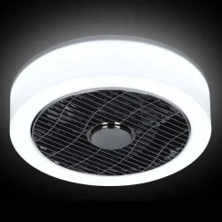 Trading Lighting Plafondlampen|Plafonnieres|The Fan no. 5 Plafondventilator/lamp antraciet - opal