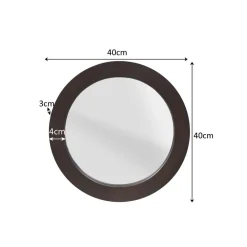Furndea Spiegels|Thomas Spiegel rond Bruin 40cm