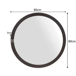Furndea Spiegels|Thomas Spiegel rond Bruin 80cm