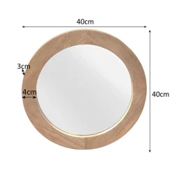 Furndea Spiegels|Thomas Spiegel rond Naturel 40cm
