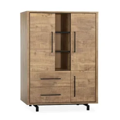 Maison Madera Wandkasten|Vakkenkasten|Thornbay Vakkenkast 3 deuren Hout 120cm