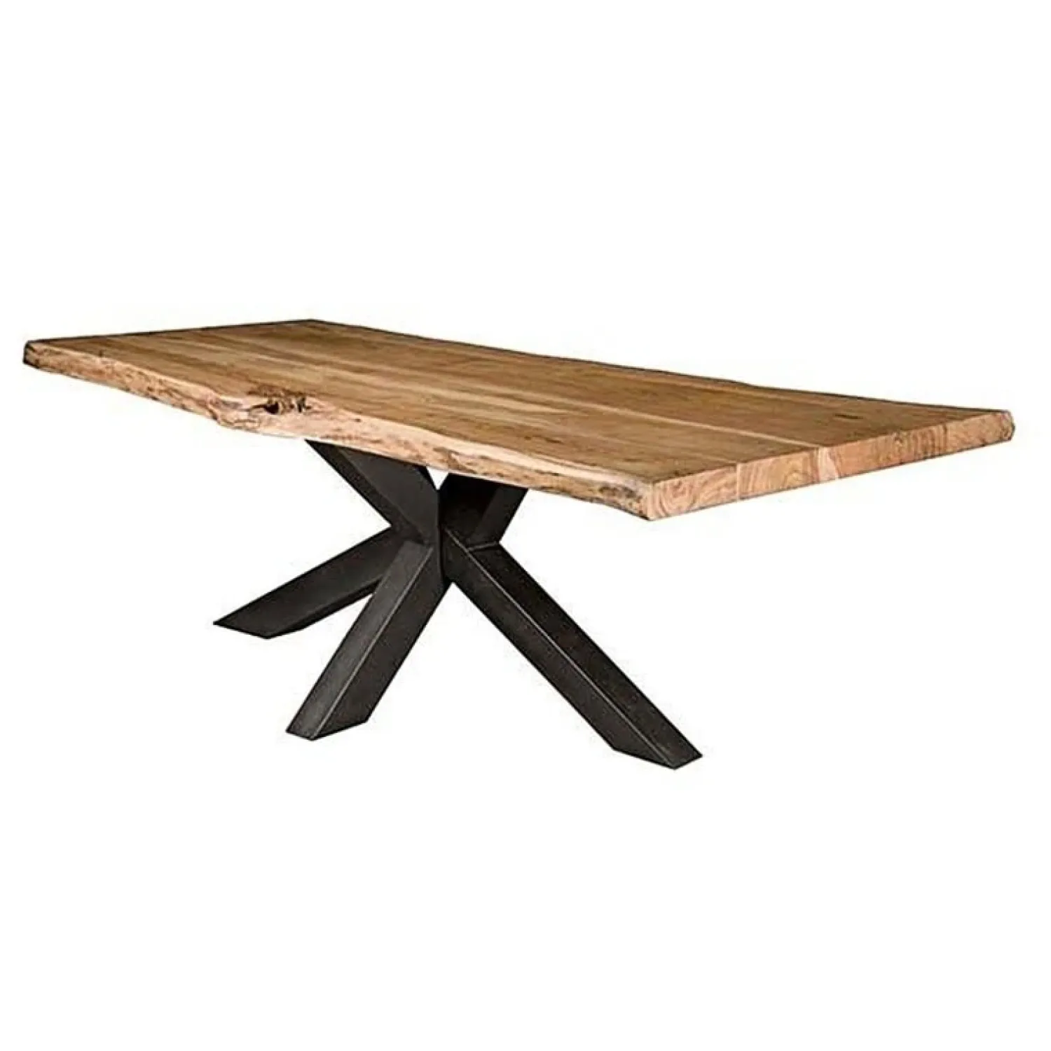 Tower living Eettafels|Tiago Boomstam Eettafel met spinpoot rechthoek acacia hout naturel 220×100