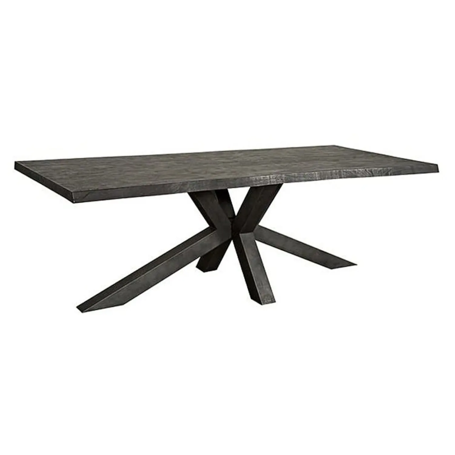 Tower living Eettafels|Tiago Eettafel met spinpoot rechthoek acacia hout zwart 220×100