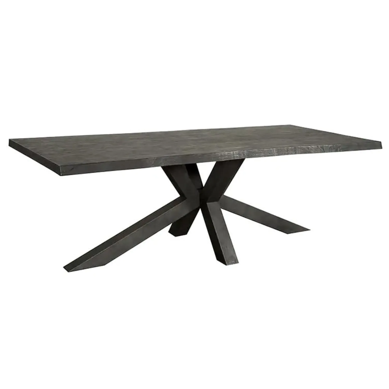 Tower living Eettafels|Tiago Eettafel met spinpoot rechthoek acacia hout zwart 180×90