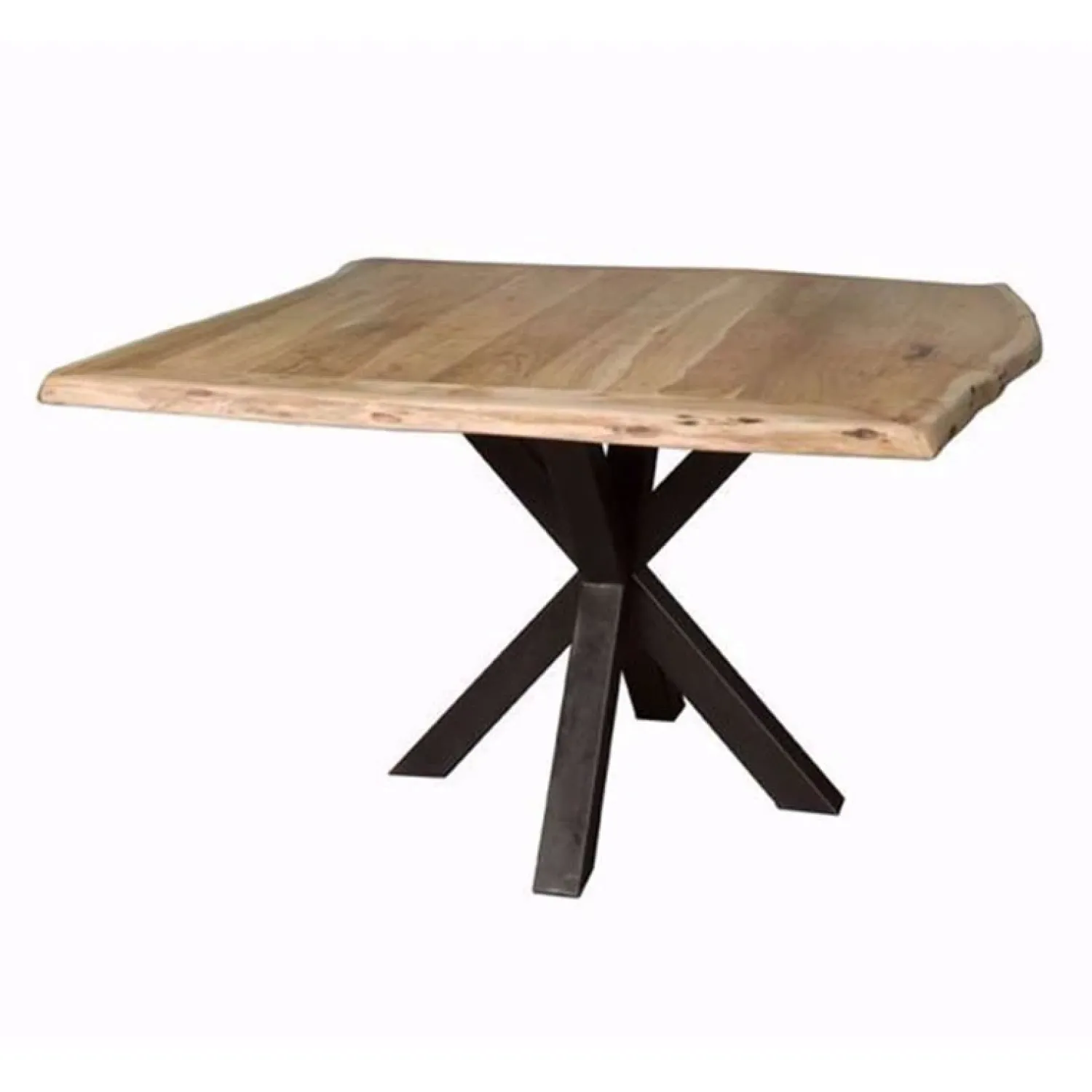 Tower living Eettafels|Tiago Eettafel met spinpoot vierkant acacia hout naturel 150×150