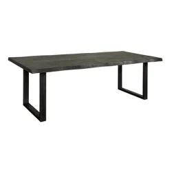 Tower living Eettafels|Tiago Eettafel met U poot rechthoek acacia hout zwart 180×90