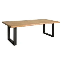Tower living Eettafels|Tiago Eettafel met U poot rechthoek acacia hout naturel 220×100