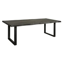 Tower living Eettafels|Tiago Eettafel met U poot rechthoek acacia hout zwart 260×100