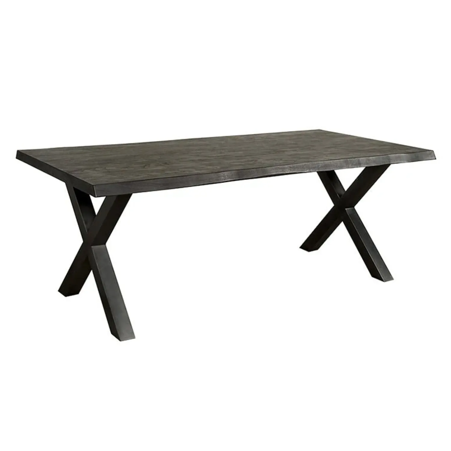 Tower living Eettafels|Tiago Eettafel met X poot rechthoek acacia hout zwart 160×90