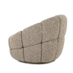 Eleonora Fauteuils|Tina Fauteuil Taupe stof