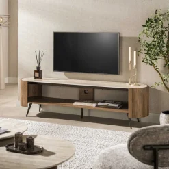 Kalfort Industriele Kasten|Tv Meubels|Tio Tv meubel Keramiek Hout 180cm