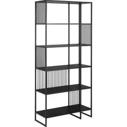 Nordhavn Boekenkasten|Industriele Kasten|Tissaro Boekenkast Hoog Zwart 85cm