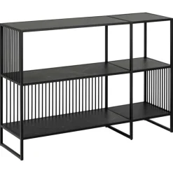 Nordhavn Boekenkasten|Industriele Kasten|Tissaro Boekenkast Laag Zwart 120cm
