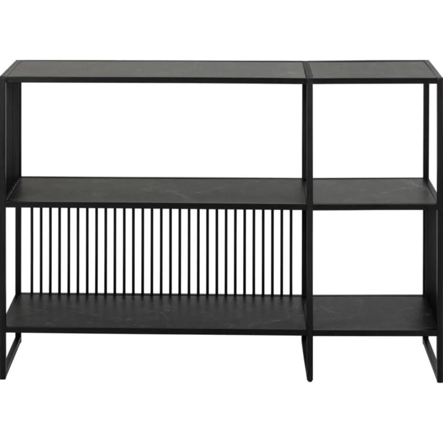 Nordhavn Boekenkasten|Industriele Kasten|Tissaro Boekenkast Laag Zwart 120cm
