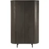 Livingfurn Wandkasten|Industriele Kasten|Tobago Wandkast hoog Espresso eiken 180cm