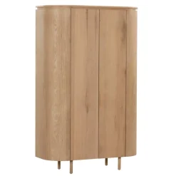 Livingfurn Wandkasten|Industriele Kasten|Tobago Wandkast hoog naturel eiken 180cm