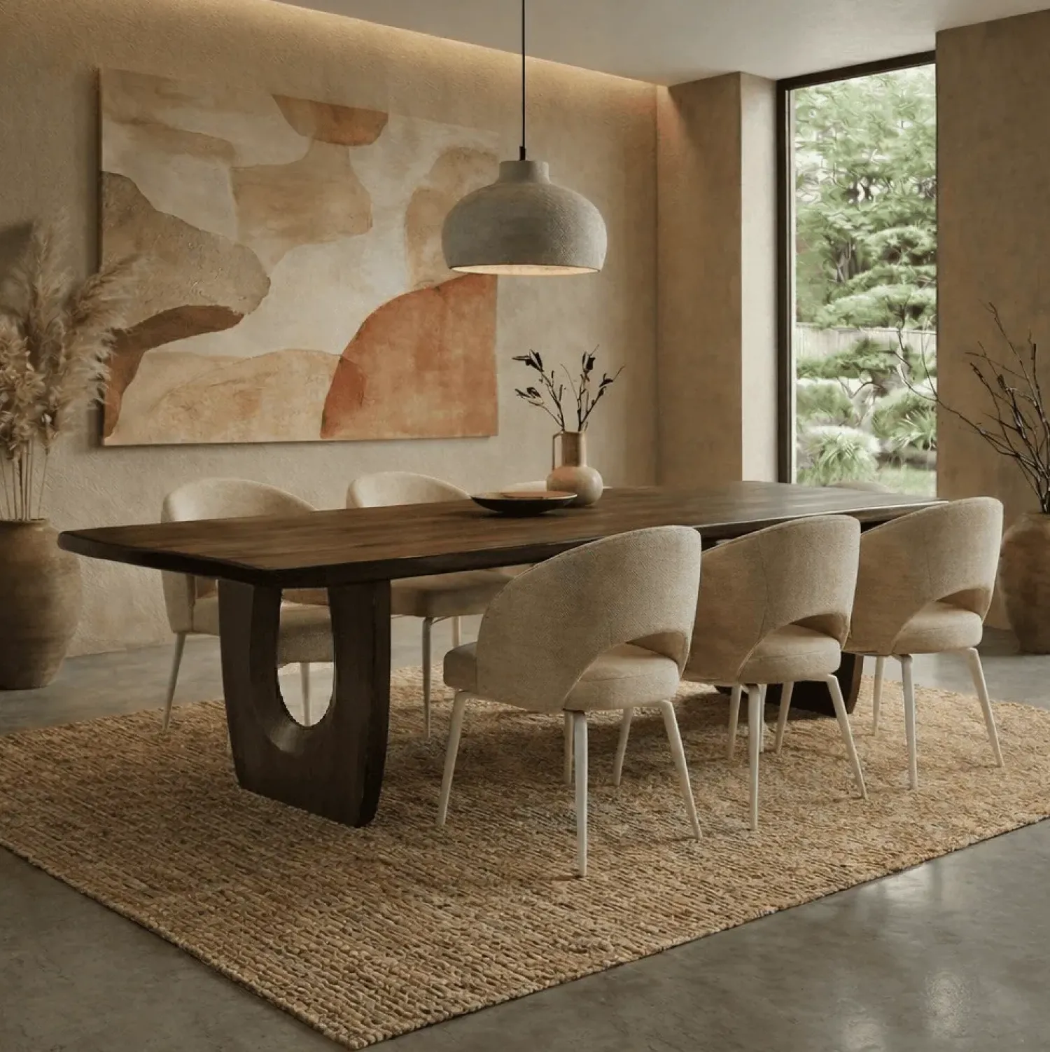Mysons Eettafels|Tobias Eetkamertafel Walnoot 280cm