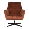 Label51 Fauteuils|Toby Draai fauteuil Rust velours