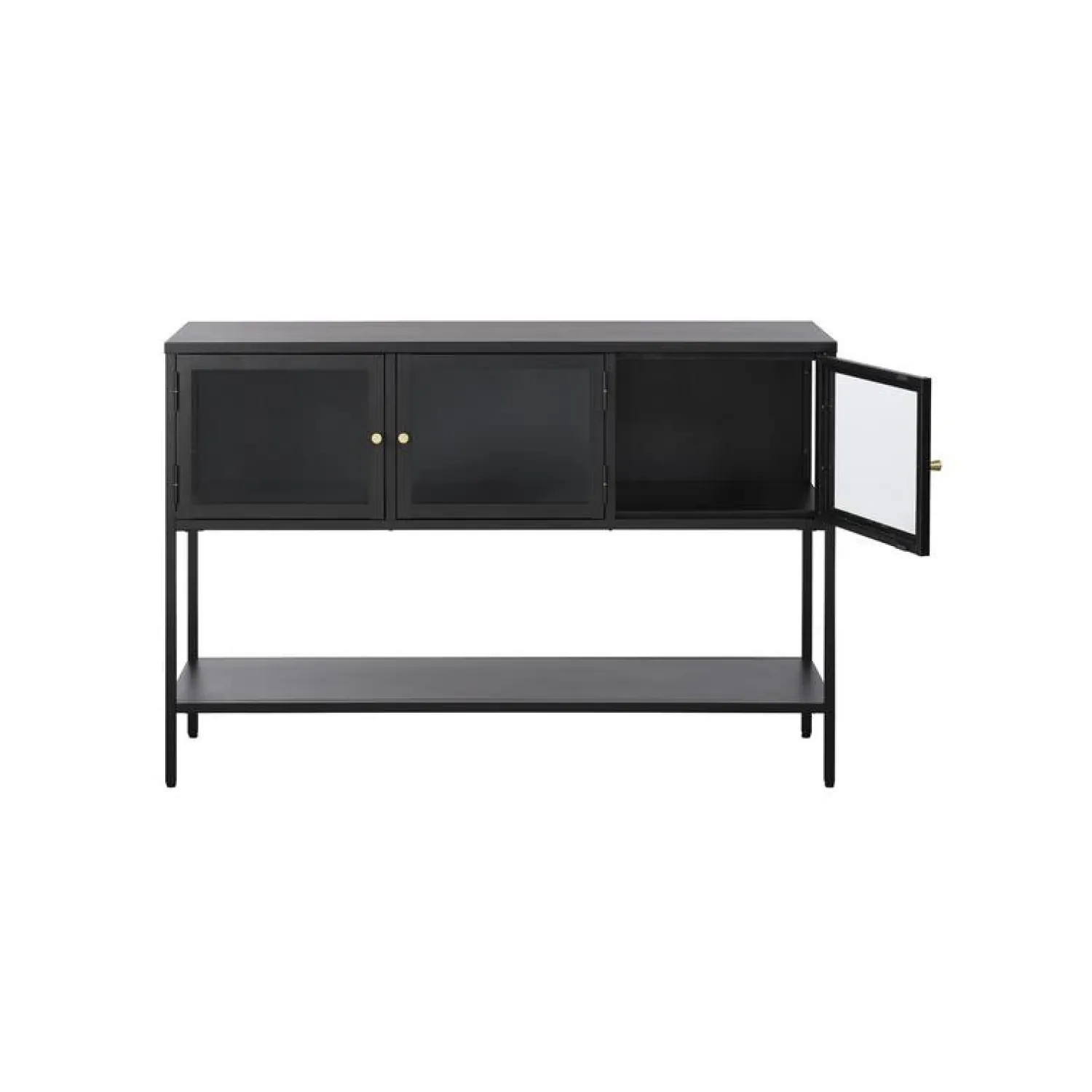 LykkeHome Sidetables|Tommy Sidetable Zwart 131cm
