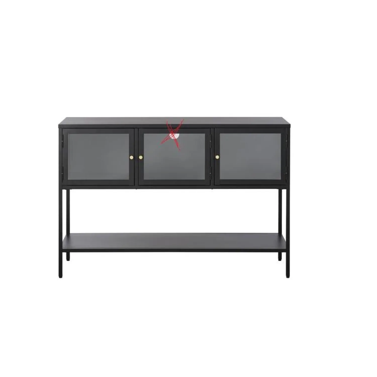 LykkeHome Sidetables|Tommy Sidetable Zwart 131cm