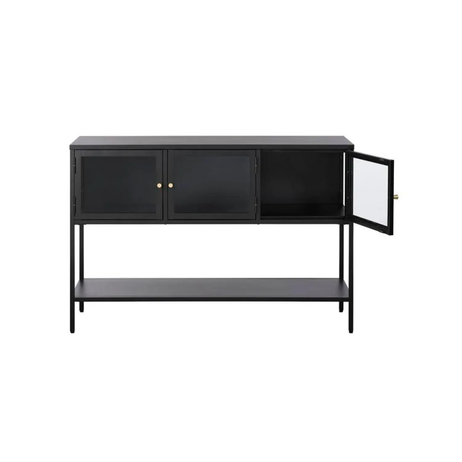 LykkeHome Sidetables|Tommy Sidetable Zwart 131cm