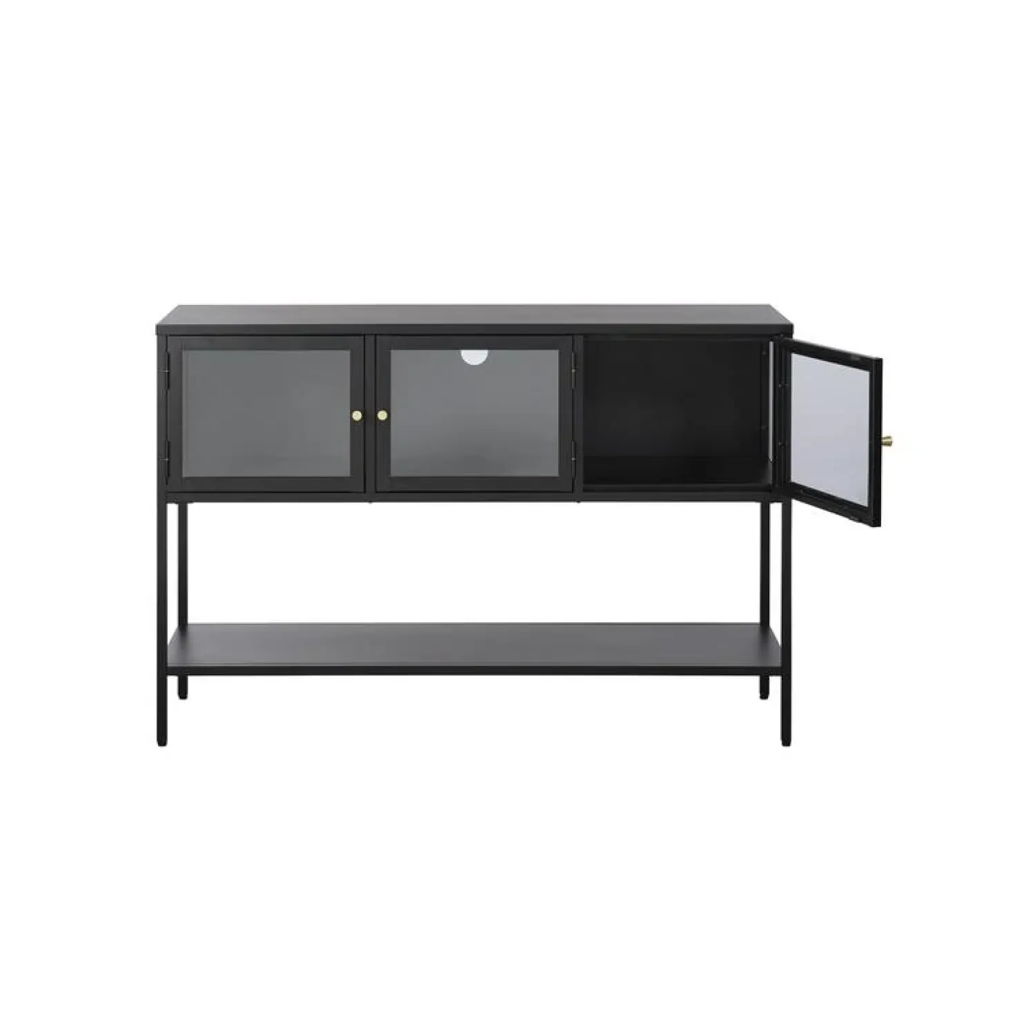 LykkeHome Sidetables|Tommy Sidetable Zwart 131cm