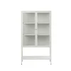 LykkeHome Vitrinekasten|Industriele Kasten|Tommy Vitrinekast Greige 90cm