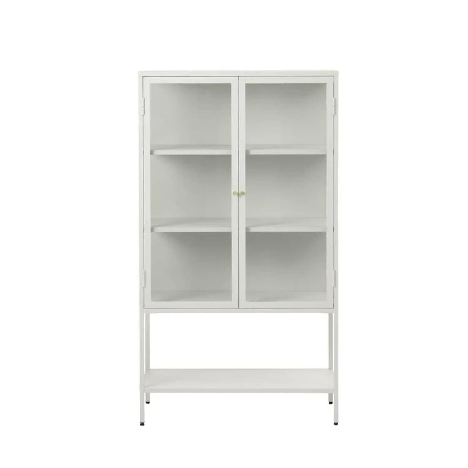 LykkeHome Vitrinekasten|Industriele Kasten|Tommy Vitrinekast Greige 90cm