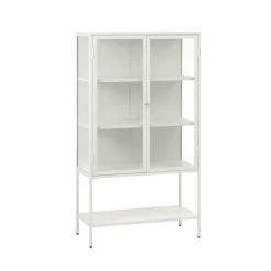 LykkeHome Vitrinekasten|Industriele Kasten|Tommy Vitrinekast Greige 90cm