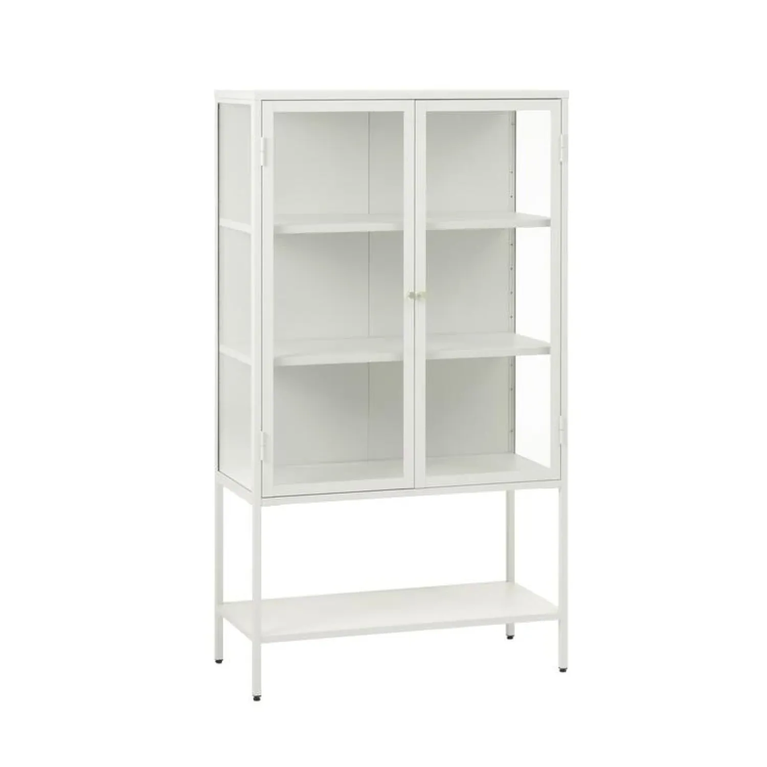 LykkeHome Vitrinekasten|Industriele Kasten|Tommy Vitrinekast Greige 90cm