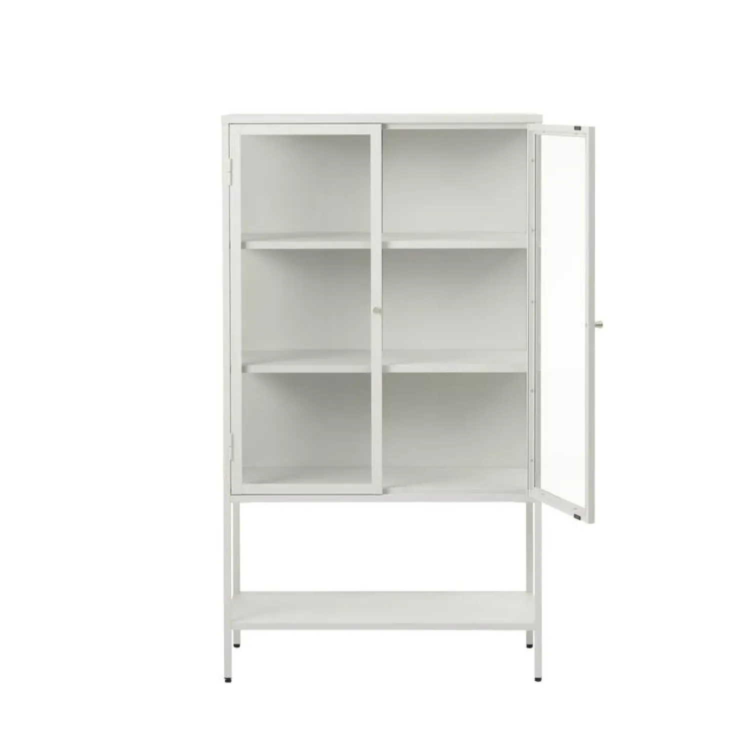 LykkeHome Vitrinekasten|Industriele Kasten|Tommy Vitrinekast Greige 90cm