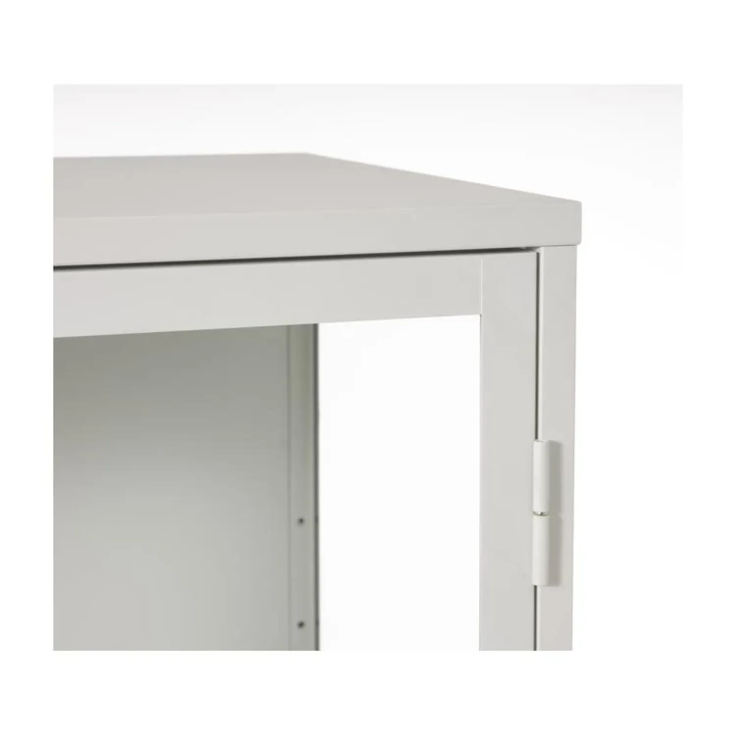 LykkeHome Vitrinekasten|Industriele Kasten|Tommy Vitrinekast Greige 90cm