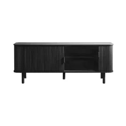 LykkeHome Industriele Kasten|Tv Meubels|Toni Tv meubel Zwart 160cm