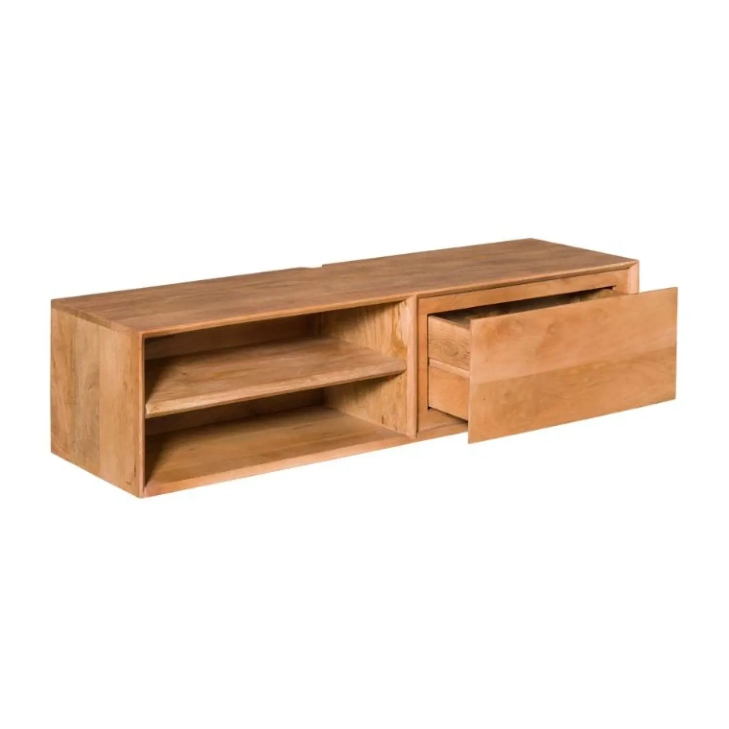 Furndea Industriele Kasten|Tv Meubels|Tony Zwevend Tv meubel Naturel Mangohout 120 cm