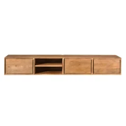 Furndea Industriele Kasten|Tv Meubels|Tony Zwevend Tv meubel Naturel Mangohout 200 cm