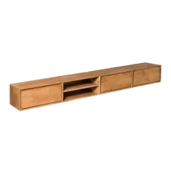 Furndea Industriele Kasten|Tv Meubels|Tony Zwevend Tv meubel Naturel Mangohout 240 cm