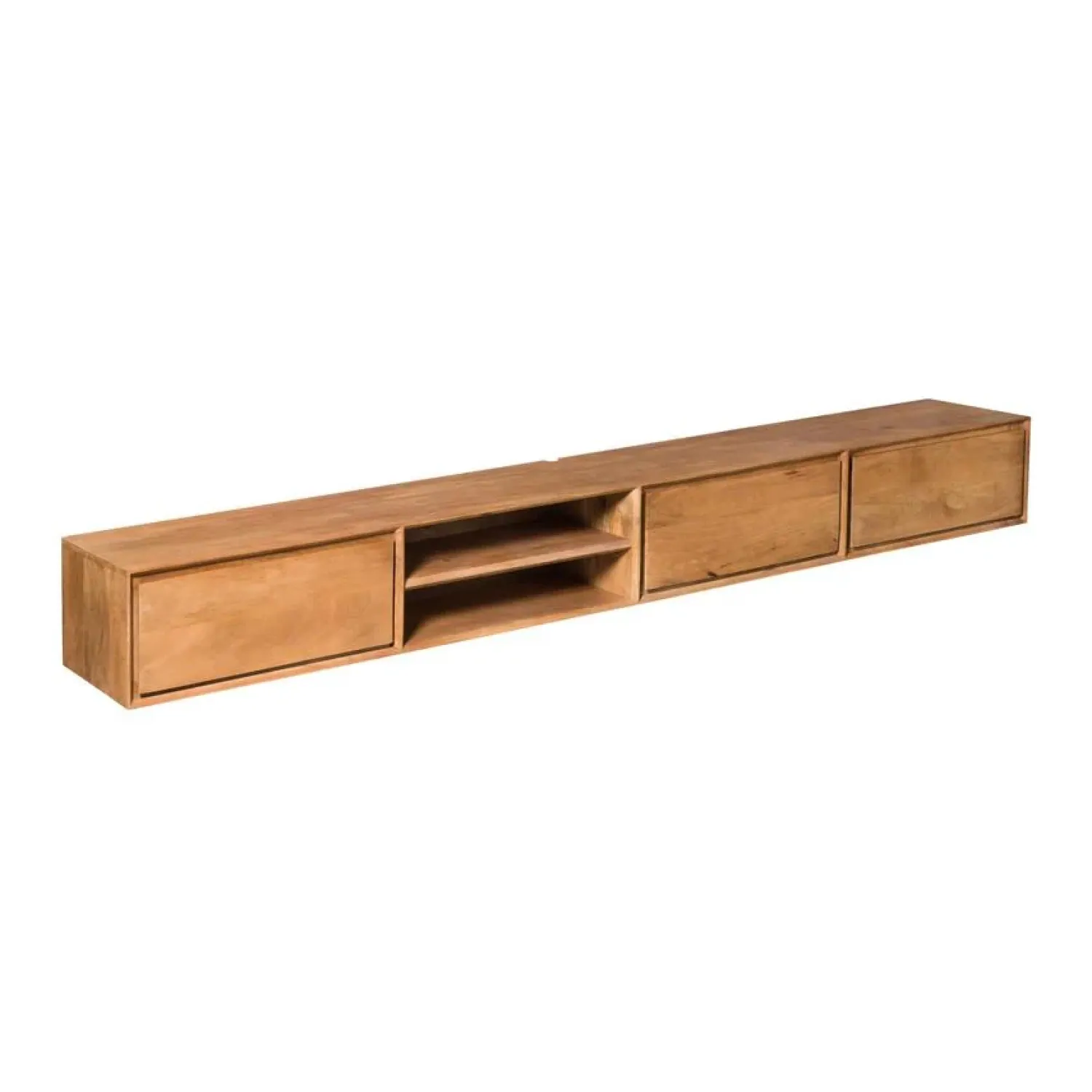 Furndea Industriele Kasten|Tv Meubels|Tony Zwevend Tv meubel Naturel Mangohout 280 cm