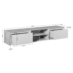 Furndea Industriele Kasten|Tv Meubels|Tony Zwevend Tv meubel Naturel Mangohout 160 cm
