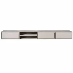 Furndea Industriele Kasten|Tv Meubels|Tony Zwevend Tv meubel Taupe Mangohout 240 cm
