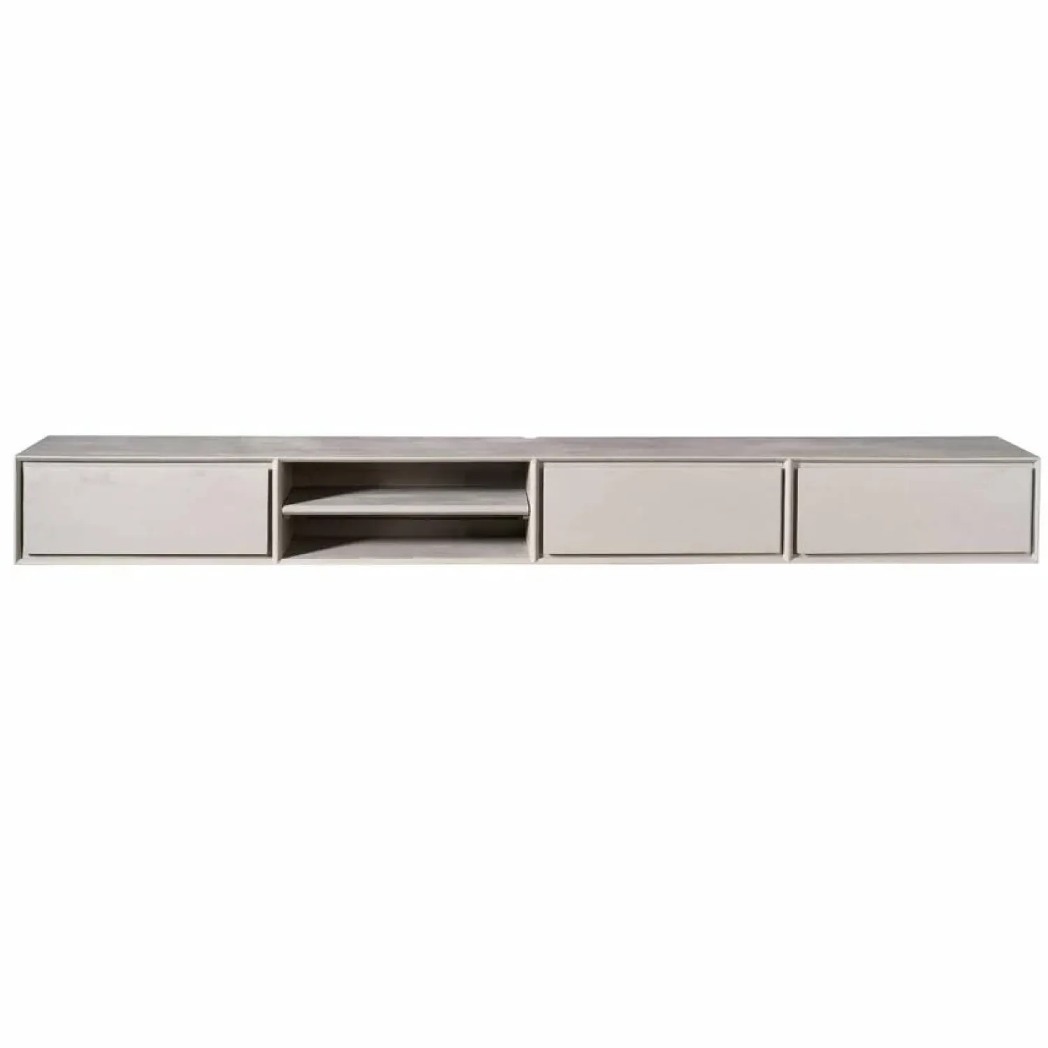 Furndea Industriele Kasten|Tv Meubels|Tony Zwevend Tv meubel Taupe Mangohout 240 cm