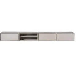 Furndea Industriele Kasten|Tv Meubels|Tony Zwevend Tv meubel Taupe Mangohout 280 cm