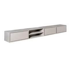 Furndea Industriele Kasten|Tv Meubels|Tony Zwevend Tv meubel Taupe Mangohout 280 cm
