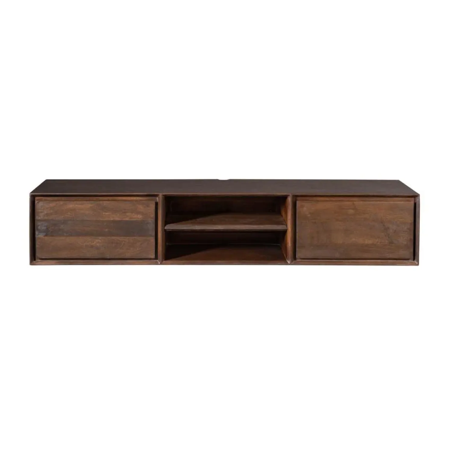 Furndea Industriele Kasten|Tv Meubels|Tony Zwevend Tv meubel Walnoot Mangohout 160 cm