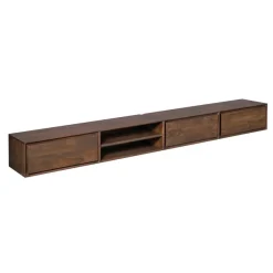 Furndea Industriele Kasten|Tv Meubels|Tony Zwevend Tv meubel Walnoot Mangohout 280 cm