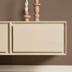 Furndea Industriele Kasten|Tv Meubels|Tony Zwevend Tv meubel Zand Mangohout 160 cm