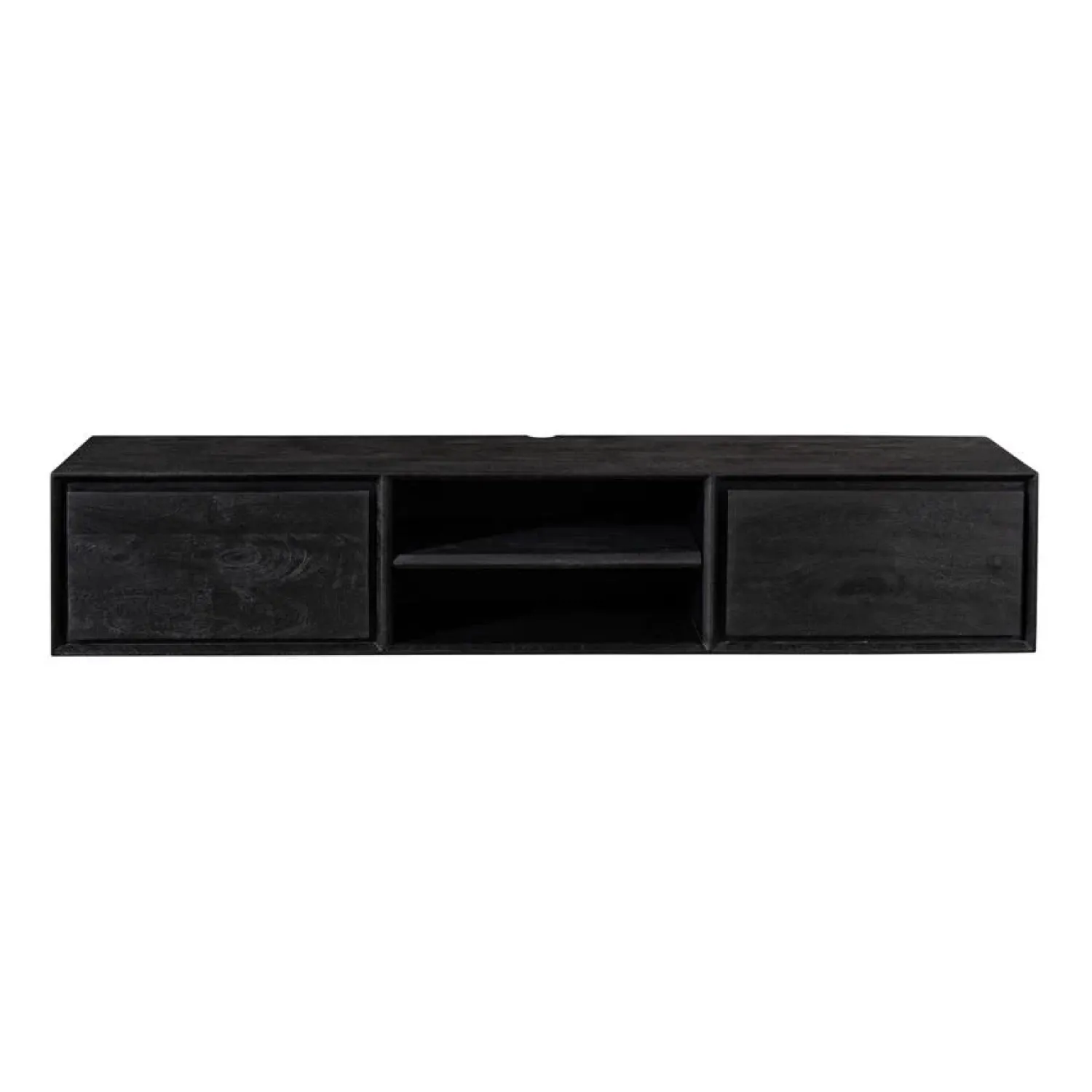 Furndea Industriele Kasten|Tv Meubels|Tony Zwevend Tv meubel Zwart Mangohout 160 cm